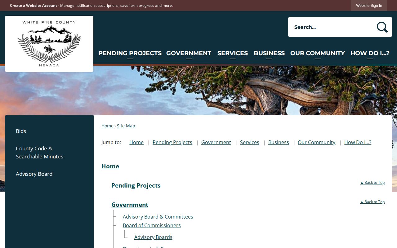 White Pine County jail roster and booking record source navigation